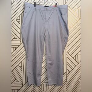 Talbots Slim Ankle Light Gray Women's Pants size 22W